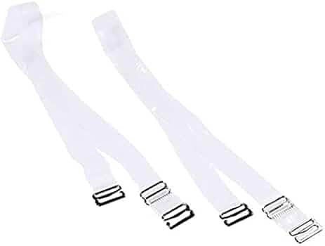 Unique Bargains ABS Non-Slip Adjustable Invisible Clear Bra Shoulder Strap With Stainless Steel Hook Transparent 2 Pair - Foto 10