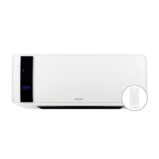 facula - Split Cerámico Programable Digital Nexeo 1000/2000w | Función Calefacción y Ventilación | Temporizador 24h