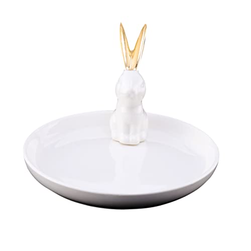 Rangement bijoux lapin en céramique pour embellir votre coiffeuse et table de chevet