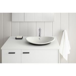 KOHLER K-193-4-CP Devonshire® Single-Handle Bathroom Sink Faucet, 1-Hole Installation, Bathroom Faucets with Metal Drain, 1.2 GPM, Polished Chrome