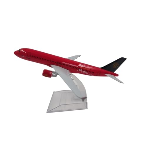 Avión AirAsia A320 de metal fundido a escala 1/400 de 16 cm para colección de maquetas