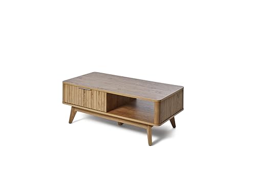Jahnke Wave Coffee SK Table Basse en chêne du Montana NB Taille Unique
