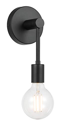 Xinbei Lighting Wall Sconce Single 1 Light Sconces Wall Light With Led Bulb, Black Vanity Light For Bathroom Hallway Bedroom Xb-W1234-1-Mb-G30 #TOP6