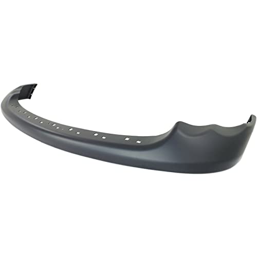 Shopcr 1Pc Front Upper Primed Abs Plastic Bumper Cover Valance Without Tow Hook Cut-Out & Without Fog Light Cut-Out Ch1000338 #TOP1