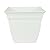 The HC Companies 12 Inch Eclipse Square Planter with Saucer – Indoor Outdoor Plant Pot for Flowers Vegetables Herbs, White