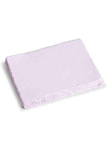 OVERDOSE White Cotton Paper - Pack of 50 - Handmade Cotton Sheets - Paintings, Drawings, Letters, Stationery - Thick 200 GSM - Size 8x6 Inches