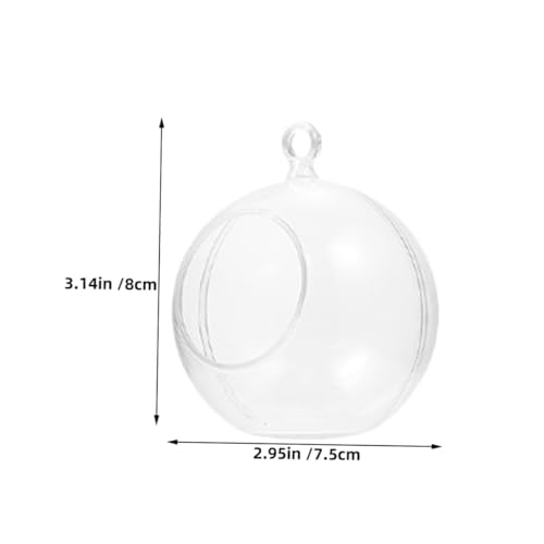 Boules transparentes légères 8 cm pour décorer les branches fines sans plier - 3
