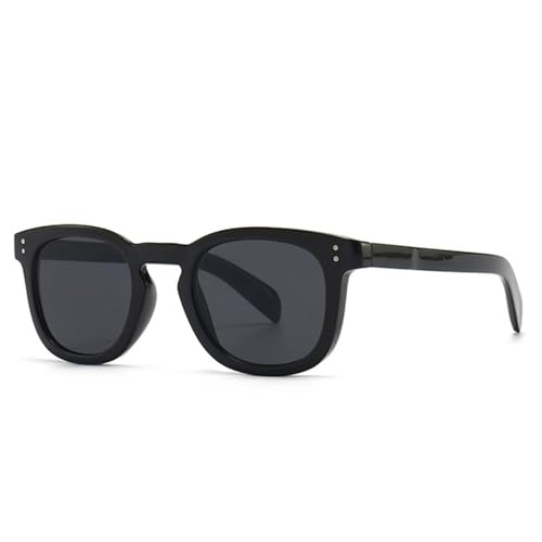 Lunettes de soleil carrées rétro LVTFCO avec verres noir gris