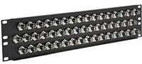 Gruber BNC Feedthru Panel, Loaded, 48 Port, 2U, 75-ohm