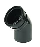 FloPlast 135 Degree Bend Single Socket Black 110mm