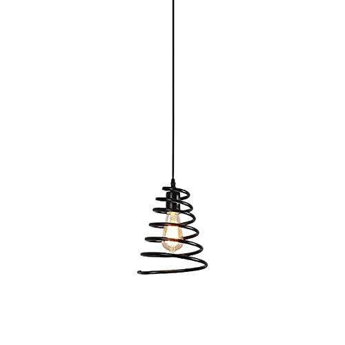 Luces colgantes retro E27 creativas de estilo industrial negro 2