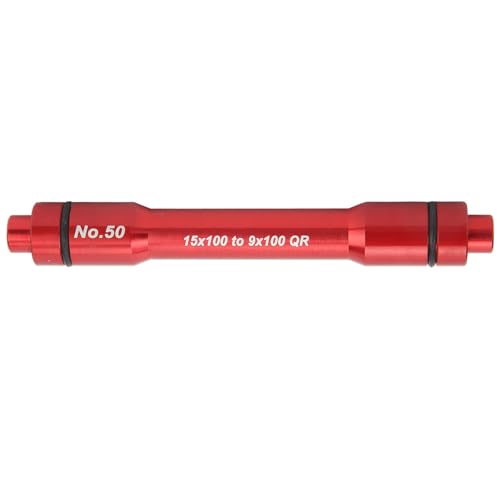 Alomejor Dymoece steekasadapter, 15 mm naar 9 mm QR-conversie, licht, brede toepassing voor fietsreparaties, modificaties (rood)