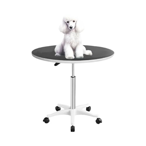 Jifocelt �y�b�g �O���[�~���O�e�[�u�� ���~ 360°��] ����55-80cm ����~�� �h�����H �ؐ��V�� �X�e�����X�t���[�� �� �L �ƒ�p �v���d�l �ړ��L���X�^�[�t�� �g���~���O ���S ��� �g�ݗ��Ď� �������ȒP (�����f�X�N�g�b�v�{��