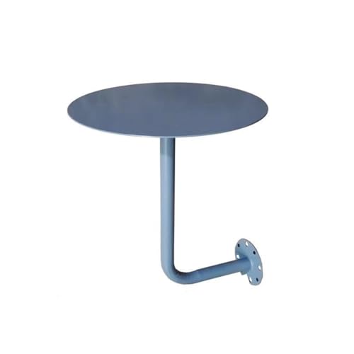 Mesa auxiliar de pared en forma de L, moderna mesa auxiliar con marco de metal, estante de pared redondo que ahorra espacio para cafetería, dormitorio o bar