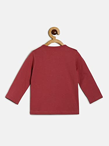 Image of miniklub Boys Typography Printed Round Neck Long Sleeves T-Shirt
