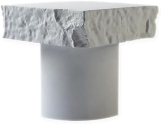 White Concrete Display Riser – Candle Pedestal, Modern Plinth for Decor,...