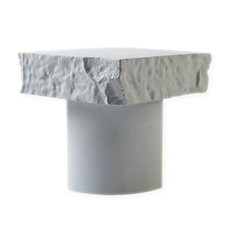 White Concrete Display Riser – Candle Pedestal, Modern Plinth for