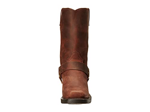 Image of Dingo Mens Dean Harness Square Toe Pull On Motorcycle Casual Boots Mid Calf