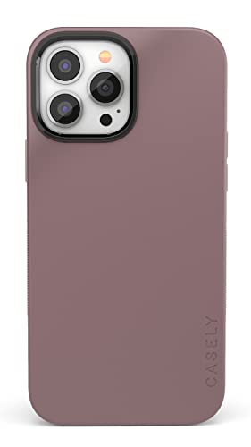 Casely iPhone 13 Pro Max Case | Compatible with MagSafe | Purple Taupe on Nude