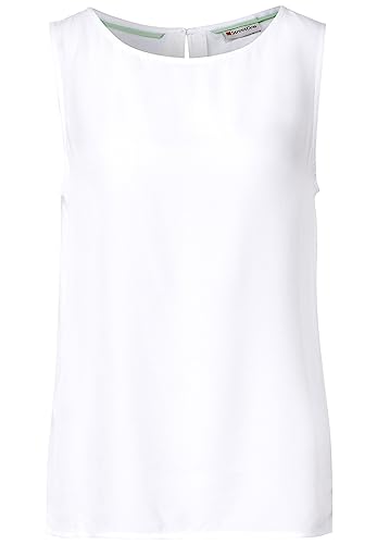 STREET ONE Damen A344054 Blusentop, Weiß, 34 EU