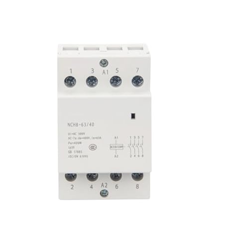 Contacteur AC triphasé NCH8 4P 63A 2NO 2NC pour installation sur rail