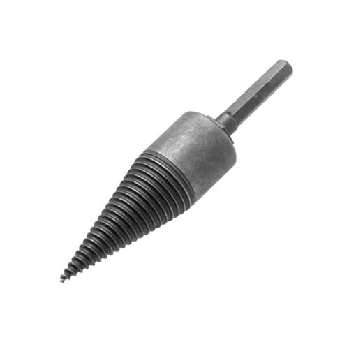 BAZEITFLOW Broca Astilladora de Leña Resistente con Mango Hexagonal para Taladro Eléctrico Herramienta de Corte y División de Madera Diseño Sólido y Anti-deslizante para Uso Prolongado