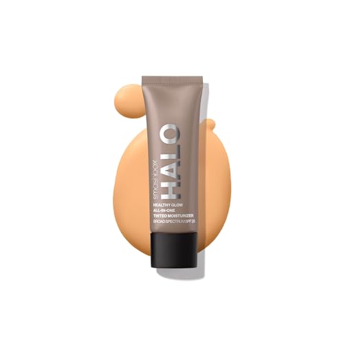 Smashbox Halo Healthy Glow All-In-One Tinted Moisturizer SPF 25 | Hydrating, Long Wearing, Tinted Moisturizer with SPF | Hyaluronic Acid, Mini, 0.41 Fl Oz, Light Medium