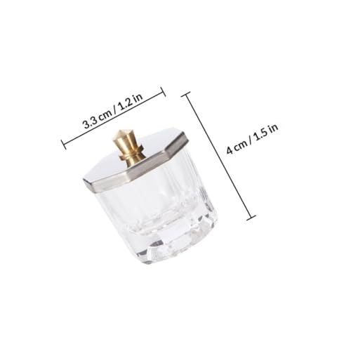4 piezas de cuencos de cristal para arte de uñas miniatura 2