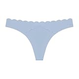 Generisch Biancheria intima sexy da donna, taglie grandi, vita alta, elasticizzata, da spiaggia europea e americana, alla moda, versatile, da donna, Azzurro, S