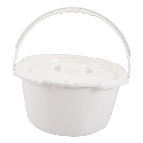 COLLBATH 丈夫なPP素材の蓋付き高齢者用便器椅子、家庭用病院用ポータブル小便器バケツ