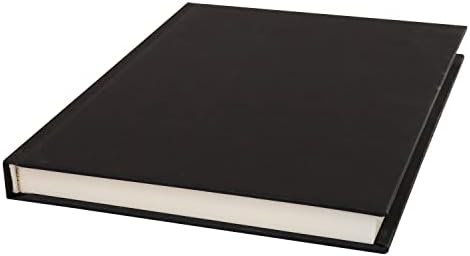 INNAXA Hardbound Diary, Blank Notebooks, A5 (6 x 8) Blank Page Notebook, Hardcover Sketchbook Journal Unlined, 120gsm Thick Paper, 80 Sheets/160 Pages Per Book, (Black, A5-Plain)