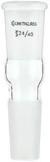 Chemglass CG-1007-02 Series CG-1007 Connecting Adapter, Straight, 24/40 Joints, 70 mm Between Joints