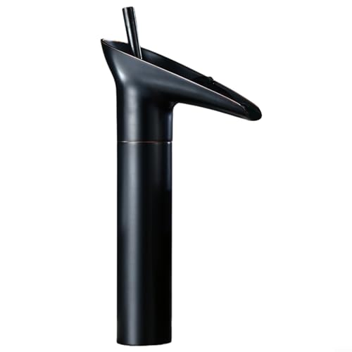 Grifo de cascada retro para un baño elegante y clásico con acabado dorado