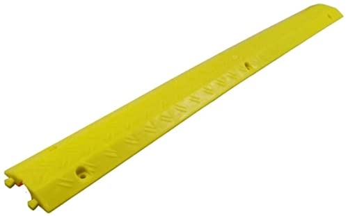 Zone de décélération pour fils avec goulotte en plastique de sol jaune