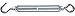 Hillman Group 321878 Flagged - Hook & Eye Turnbuckles 10 mm - 24T x 5.625 in. - Pack of 10