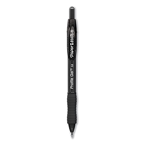 Paper Mate Gel Pen Profile Retractable Pen 1.0mm Negro 12 unidades