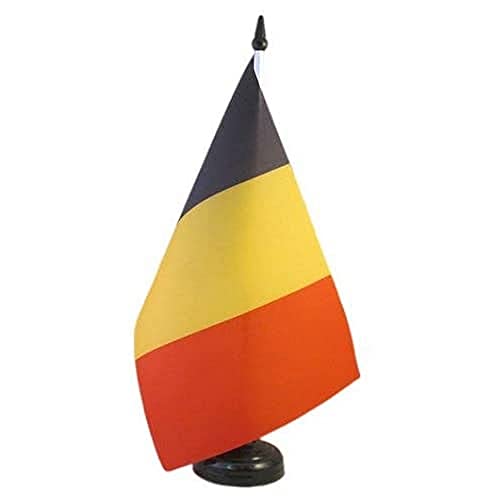AZ FLAG Drapeau de Table Belgique 21x14cm - Petit Drapeaux DE Bureau Belge 14 x 21 cm