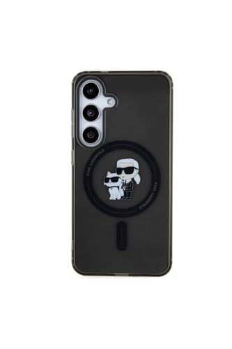 CG Mobile Karl Lagerfeld KLHMS24SHGKCNOK Coque pour S24 S921 Noir IML Karl & Choupette Compatible avec MagSafe
