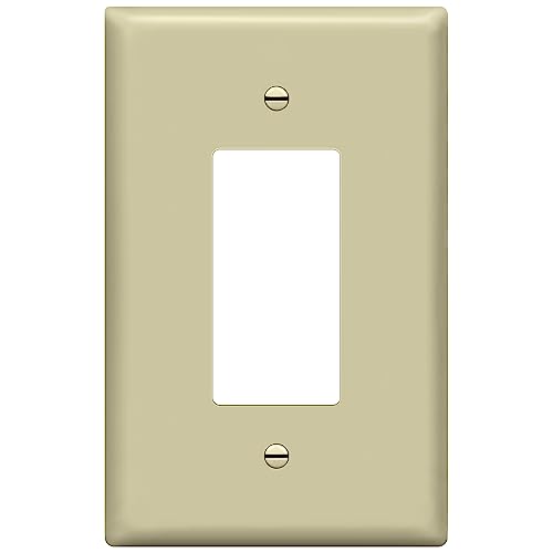 Image of ENERLITES Decorator Light Switch or Receptacle Outlet Wall Plate, Gloss Finish, Over-Size 1-Gang 5.5 inch x 3.5 inch, Unbreakable Polycarbonate Thermoplastic, UL Listed, 8831O-I, Ivory