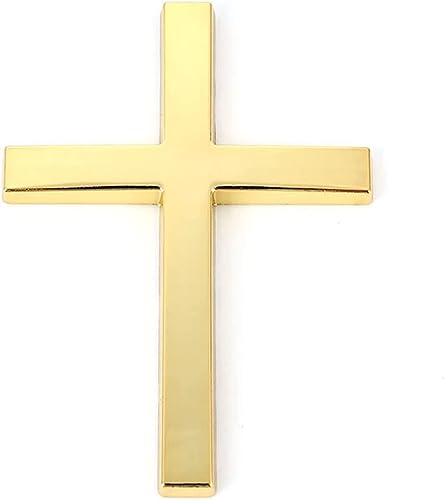 Image of VRT 3D Chrome Emblem Automotive Car, Bike Badges Logo Self Adhesive Sticker (Christian /Jesus, Gold)