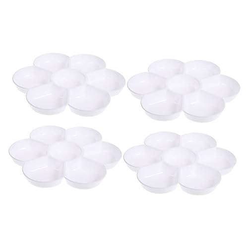 DOITOOL Mixing Pallets for Artists 4pcs Blossom Pigment Trays Pp Material for Watercolor Gouache