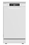 Corbero - Lavavajillas 10 Cubiertos | CLVM4524W | 8 Programas | 5 Temperaturas | Display LED | Inicio Diferido | Función Dual Wash | Cesta Superior Regulable | 49 Db, Blanco