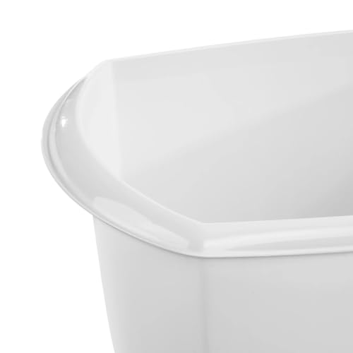 Caneca de basura de plástico blanco 10 galones miniatura 5