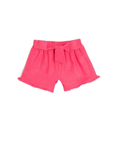 Pantalones cortos niñas Koton shorts lino rosa con volantes