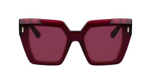 Calvin Klein Women's Sunglasses CK23502S - Wine/Rose with Solid Wine Lens