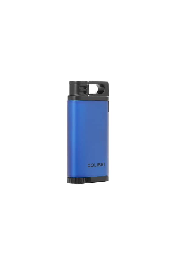 Encendedor Colibri Belmont Jet Único Azul Metálico miniatura 4
