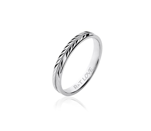 Alliance en Argent 925 pour homme et femme avec gravure personnalisée