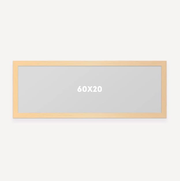 Panoramic Poster Frame Wall Photo Frame Acrylic Plexiglass Photos Canvas Pictures Frame for Home Decoration (Oak, 20x60 cm) — image 1