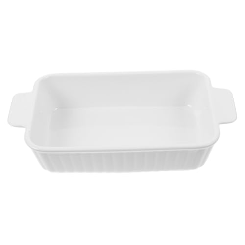 Alipis Fuente Horno Cerámica Rectangular con Doble Asa Bandeja para Hornear y Servir Resistente y Fácil de Limpiar para Lasaña Carnes y Postres Reuniones Familiares