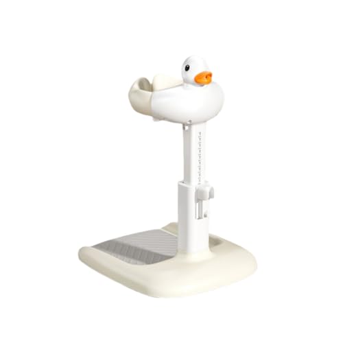 LPYROSE 可愛いアヒルデザインの折り畳み式ベビーシャワースタンド 赤ちゃん・幼児用 バスチェア 安全安心なお風呂タイムをサポート 白色 ベビーバス沐浴用品 お風呂マット付き ベビーセンサー対応 (カーキ,ダックスタイル)